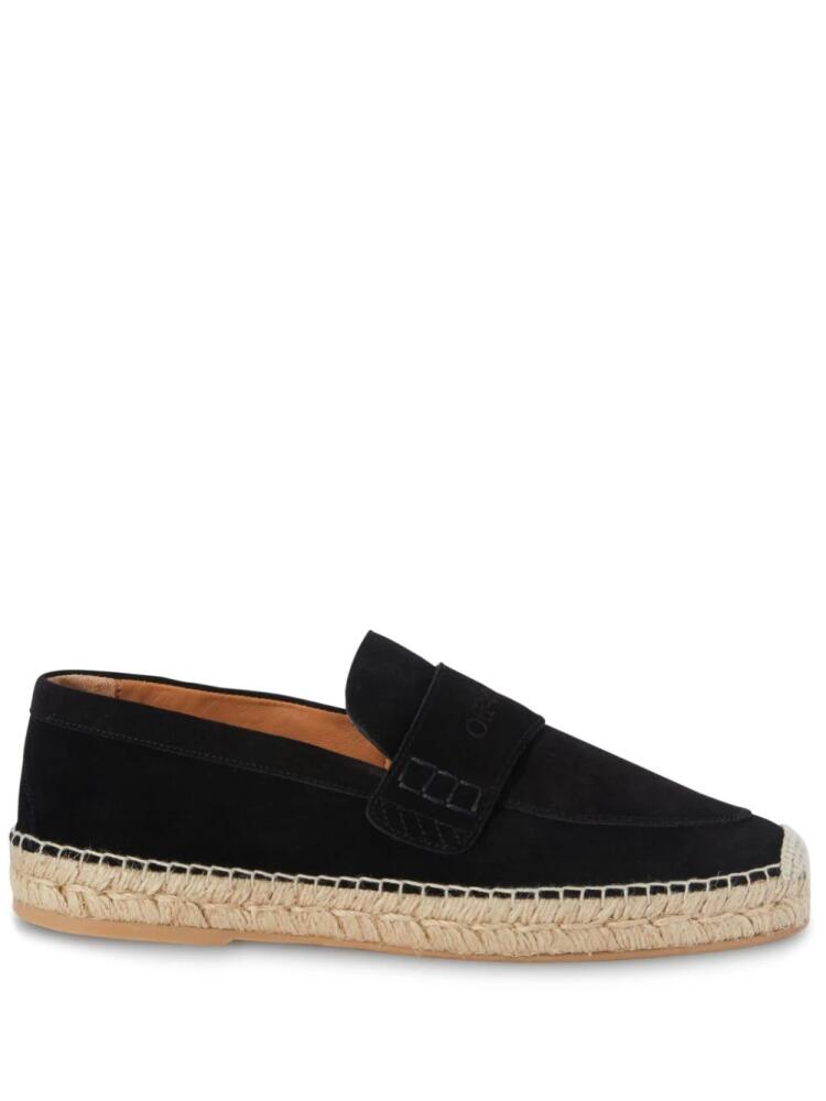 Off-White Bidarette logo-print suede espadrilles - Black Cover