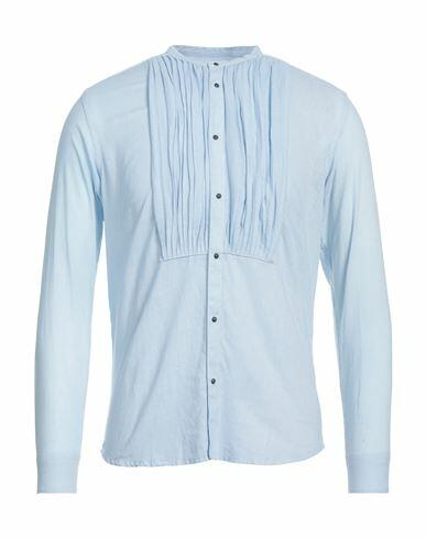 Messagerie Man Shirt Sky blue Size 15 ½ Linen, Cotton Cover