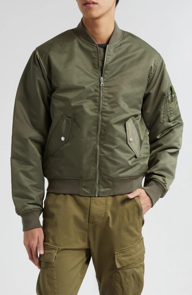 John Elliott Bogota Nylon Bomber Jacket in Olive Cover