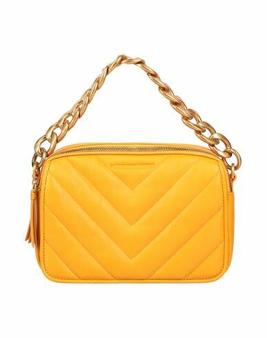 Les Visionnaires Woman Handbag Yellow Lambskin Cover