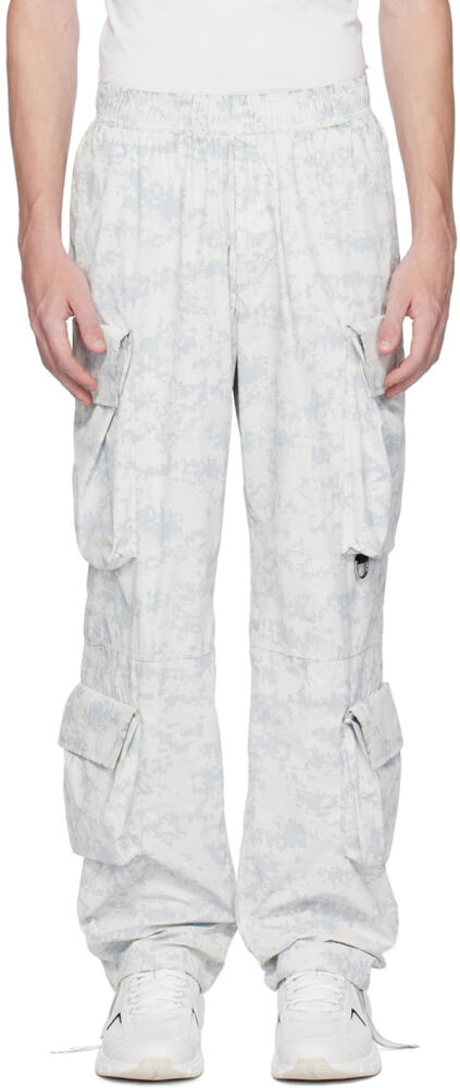 Givenchy White & Gray Printed Cargo Pants Cover