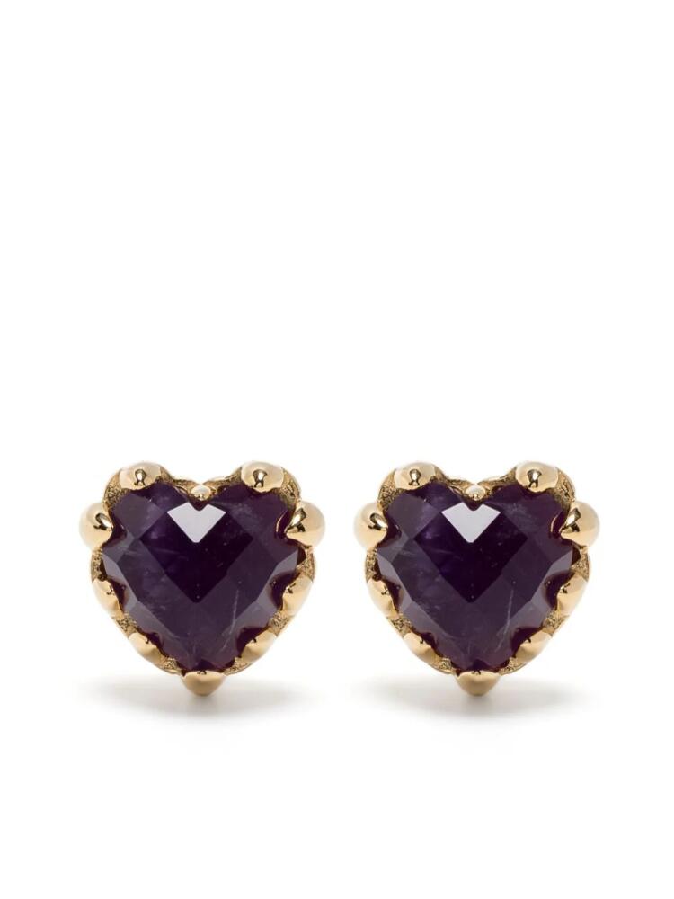 Stolen Girlfriends Club Love Claw amethyst earrings - Purple Cover