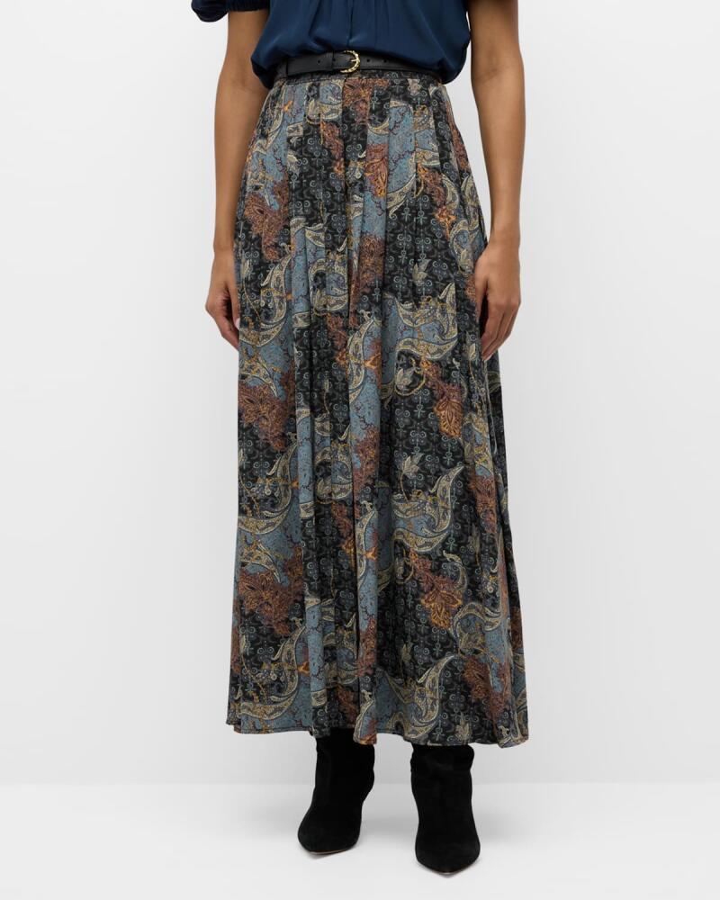 Ulla Johnson Vanna Gathered Silk Maxi Skirt Cover