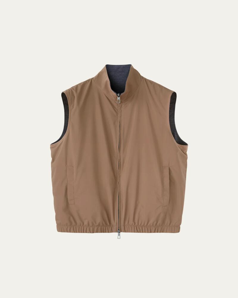 Loro Piana Men's Windmate Reversible Zip-Front Vest Cover