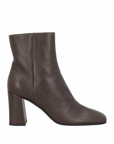 Sergio Rossi Woman Ankle boots Cocoa Leather Cover