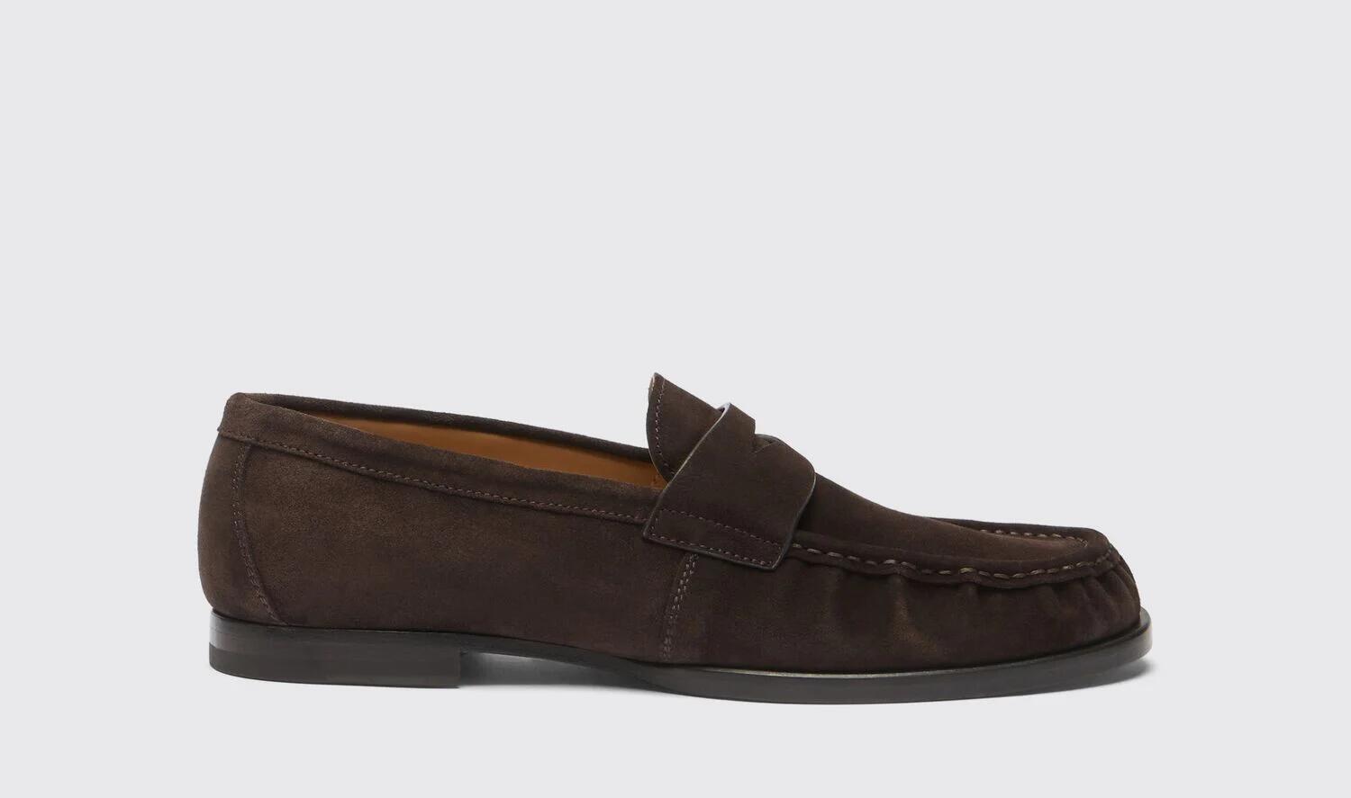 Scarosso Loafers Fred Brown Suede Suede Leather Cover