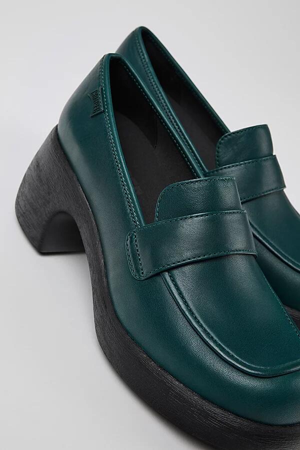 Camper Thelma Moc Toe Loafer Shoe in Dark Green Cover