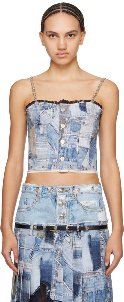 Andersson Bell Blue Trompe L'œil Denim Tank Top Cover