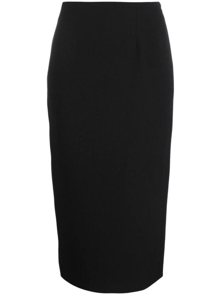 Alessandra Rich wool-bouclé pencil skirt - Black Cover