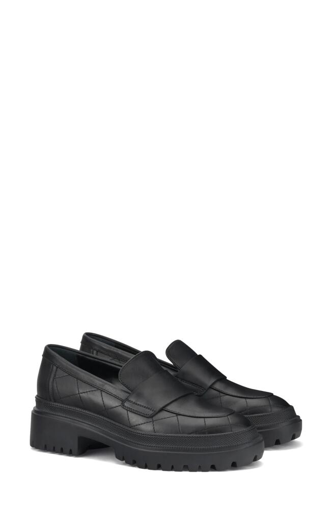 AGL Mary Soft Platform Loafer in Nero Cover