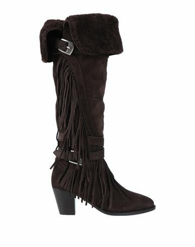 Etro Woman Boot Dark brown Soft Leather Cover