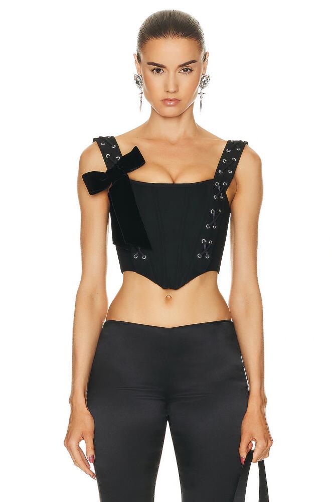 Alessandra Rich Bustier Top in Black Cover