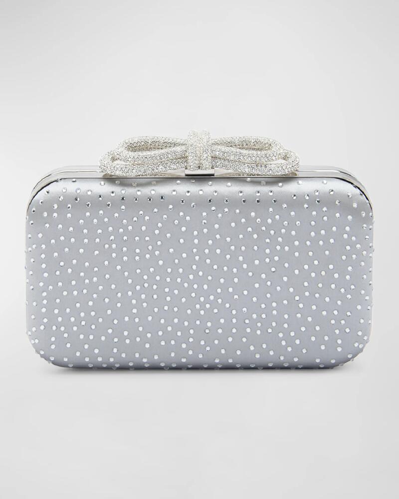 MACH & MACH Bow Strass Satin Clutch Bag Cover