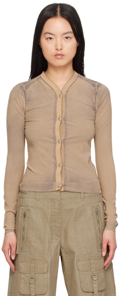 Acne Studios Beige Button-Up Cardigan Cover