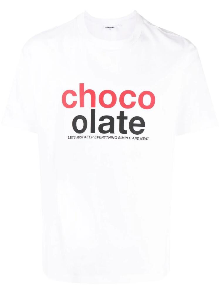 CHOCOOLATE graphic-print cotton T-Shirt - White Cover