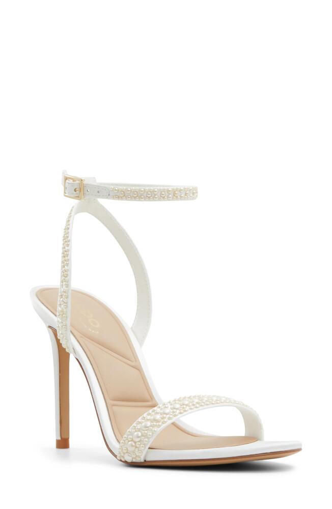 ALDO Perlea Ankle Strap Sandal in White Cover