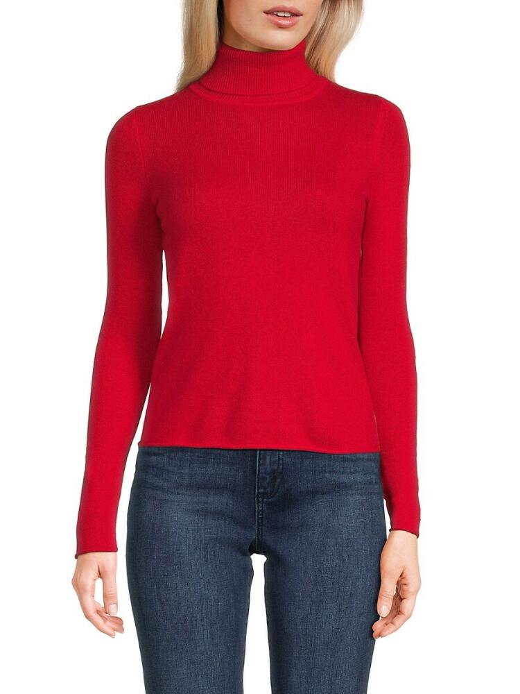 Sofia Cashmere Women's Cashmere Turtleneck Sweater - Red Cover