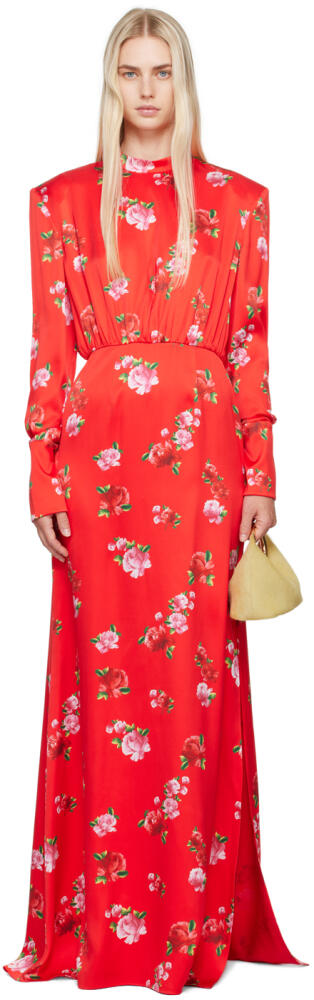 Magda Butrym Red Floral Maxi Dress Cover