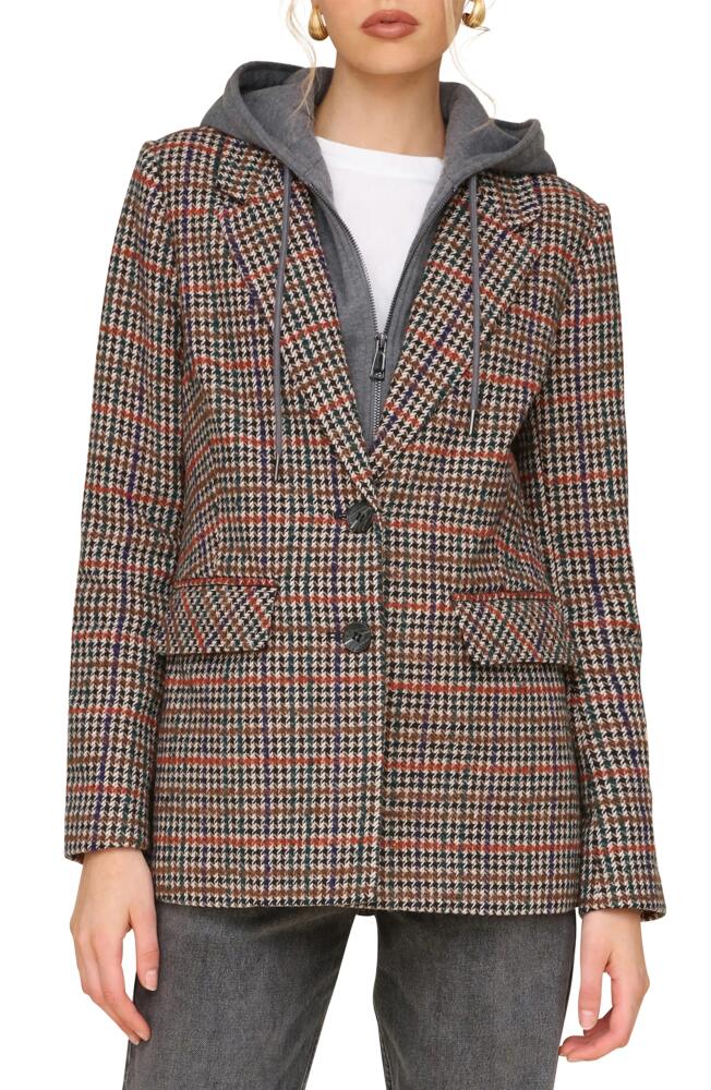 Avec Les Filles Plaid Dickey Blazer in Red/Yellow Plaid Cover