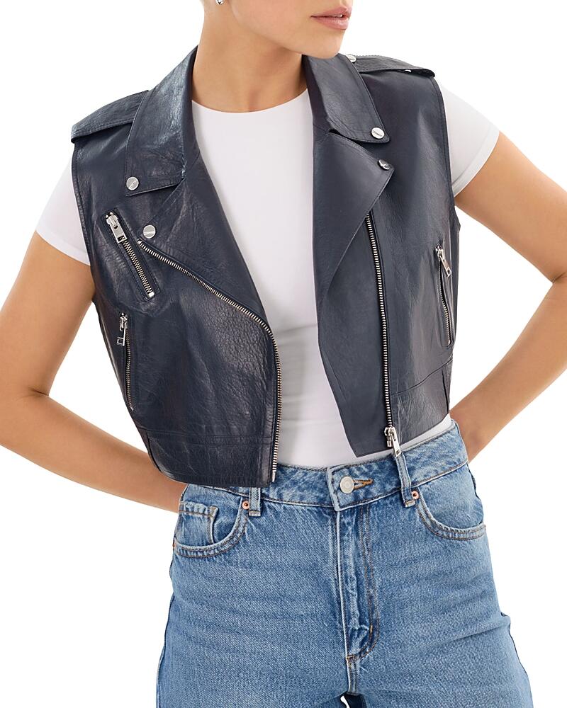 Lamarque Leather Moto Vest Cover