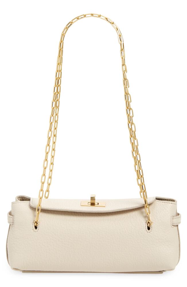 Anya Hindmarch Mini Waverley Leather Shoulder Bag in Chalk Cover