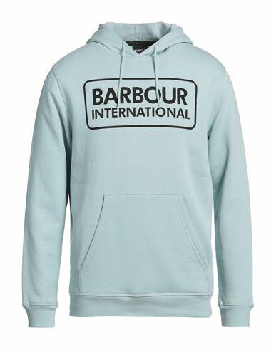 Barbour Man Sweatshirt Sky blue Cotton, Polyester Cover