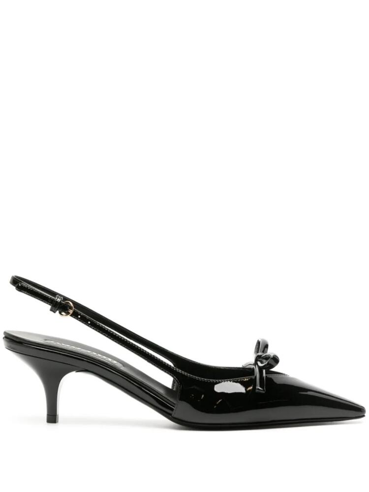 Miu Miu 75mm bow-embellished sligback pumps - Black Cover