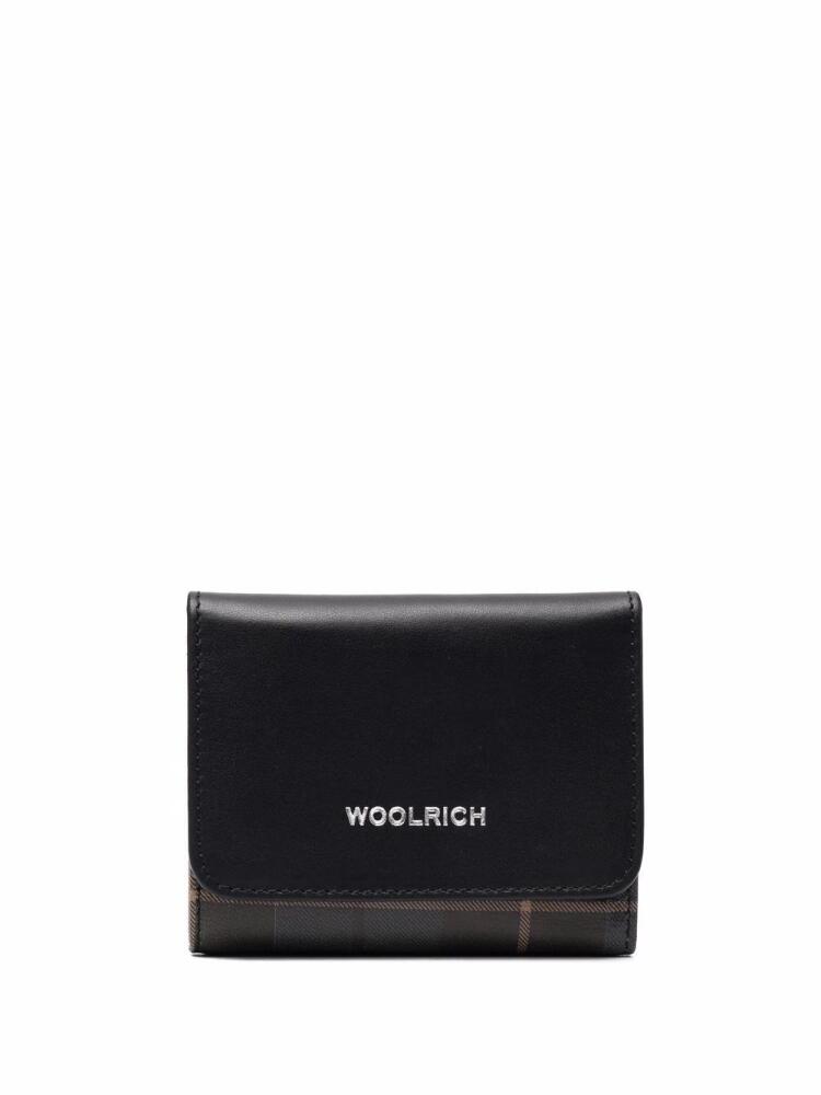 Woolrich tartan bifold leather wallet - Black Cover