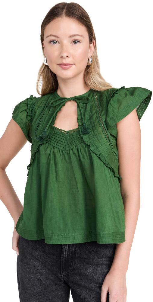 Sea Renata Solid Ramie Top Emerald Cover