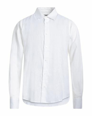 Trussardi Man Shirt White Size 17 ¾ Linen Cover