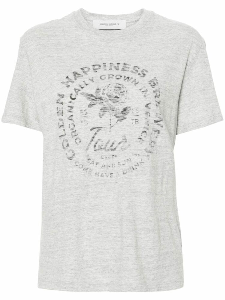 Golden Goose logo-print cotton T-shirt - Grey Cover