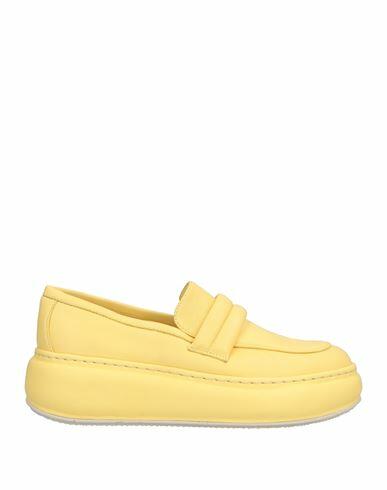 Paola Ferri Woman Loafers Yellow Soft Leather Cover