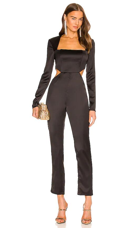 Michael Costello x REVOLVE Luisa Jumpsuit in Black Cover