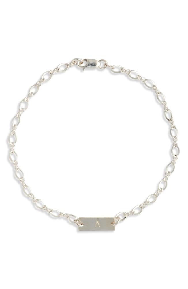 Nashelle Hadley Initial Bar Bracelet in Sterling Silver - A Cover