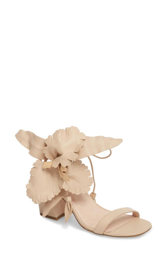 Cecelia New York Hibiscus Sandal in Nude Leather Cover