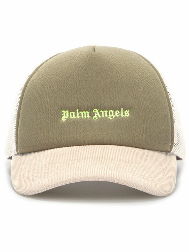 Palm Angels logo-embroidered trucker cap - Green Cover