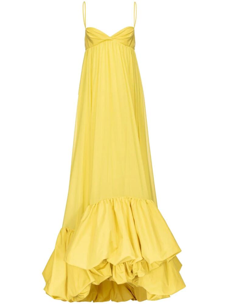 PINKO V-neck ruffled gown - Yellow Cover