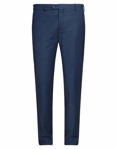 Brian Dales Man Pants Navy blue Polyester, Wool, Lycra Cover