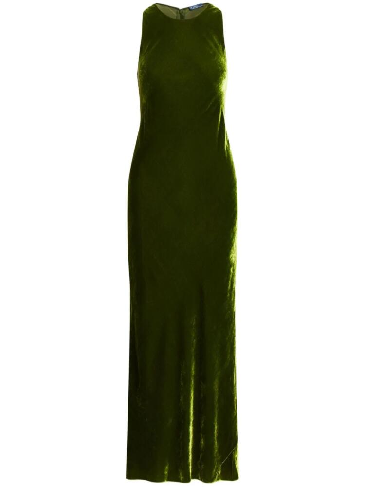 Polo Ralph Lauren velvet slip-on maxi dress - Green Cover