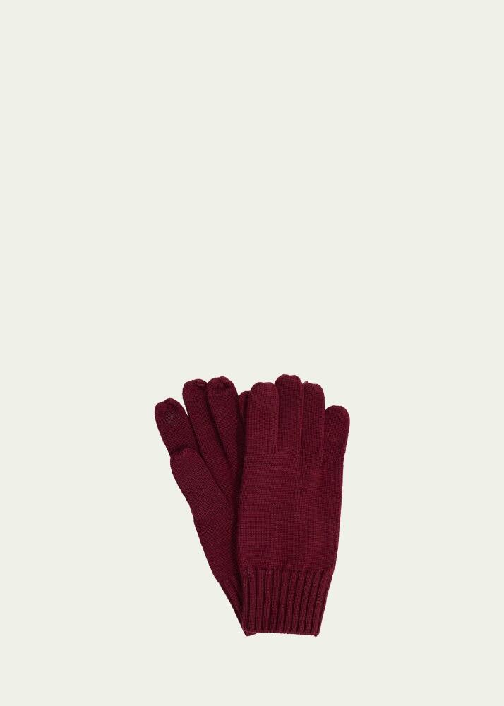 Bergdorf Goodman Men's Wool Touchscreen Gloves Cover