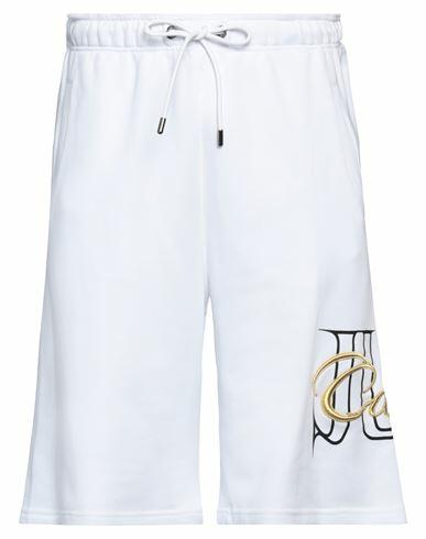 Just Cavalli Man Shorts & Bermuda Shorts White Cotton Cover