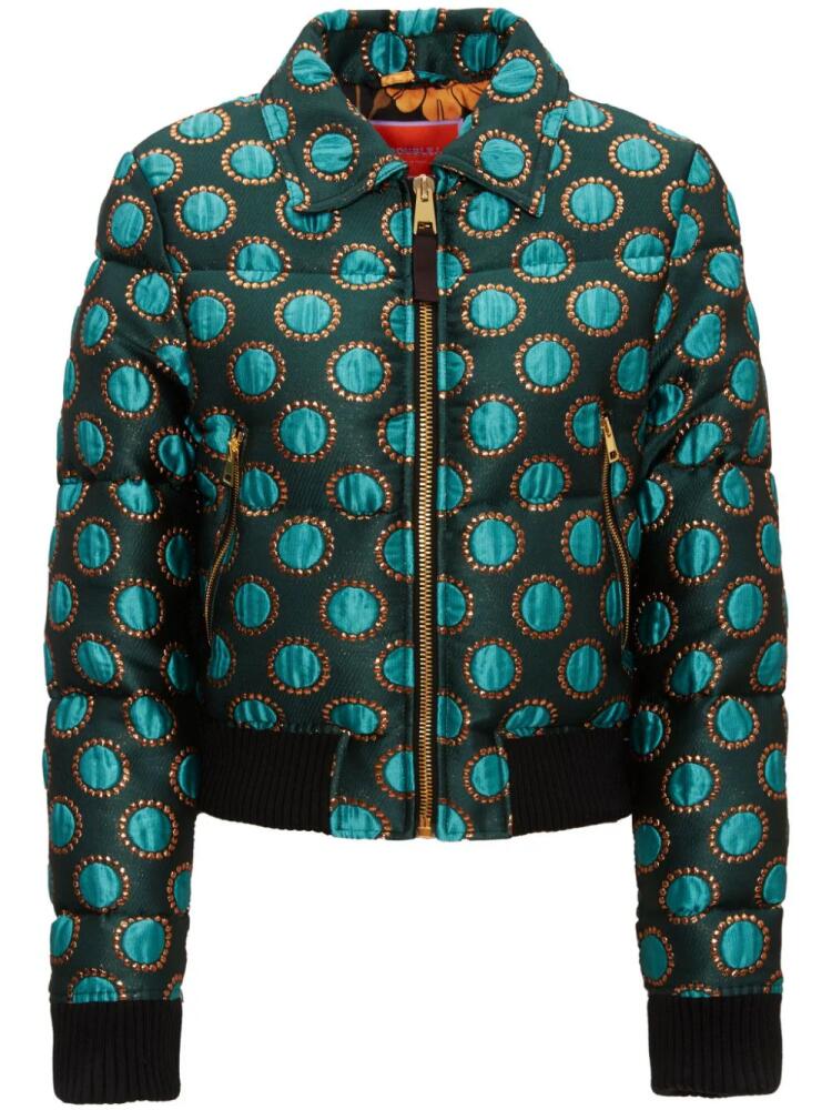 La DoubleJ La Comasca puffer bomber jacket - Green Cover