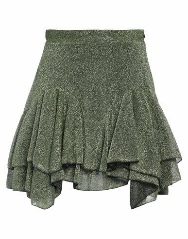 Haveone Woman Mini skirt Green Polyamide, Metallic fiber, Polyester Cover