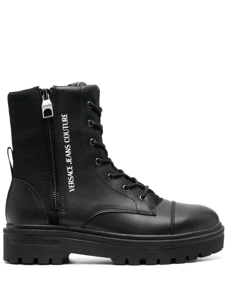 Versace Jeans Couture lace-up leather boots - Black Cover