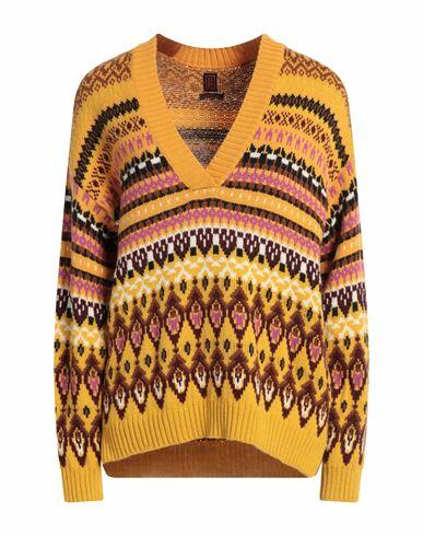 Stefanel Woman Sweater Ocher Virgin Wool, Acrylic Cover