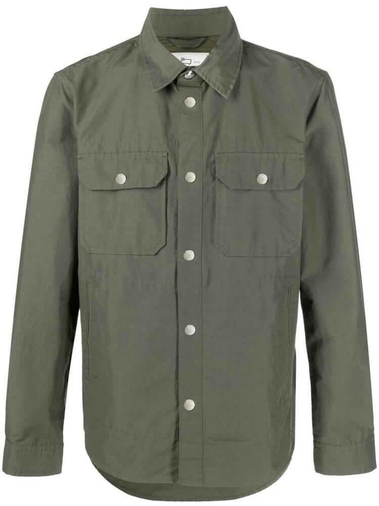 Woolrich multi-pocket cotton shirt - Green Cover