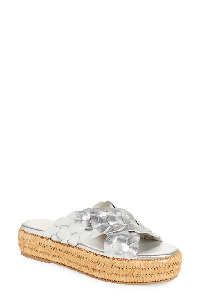 Cecelia New York Gester Platform Slide Sandal in Silver Cover