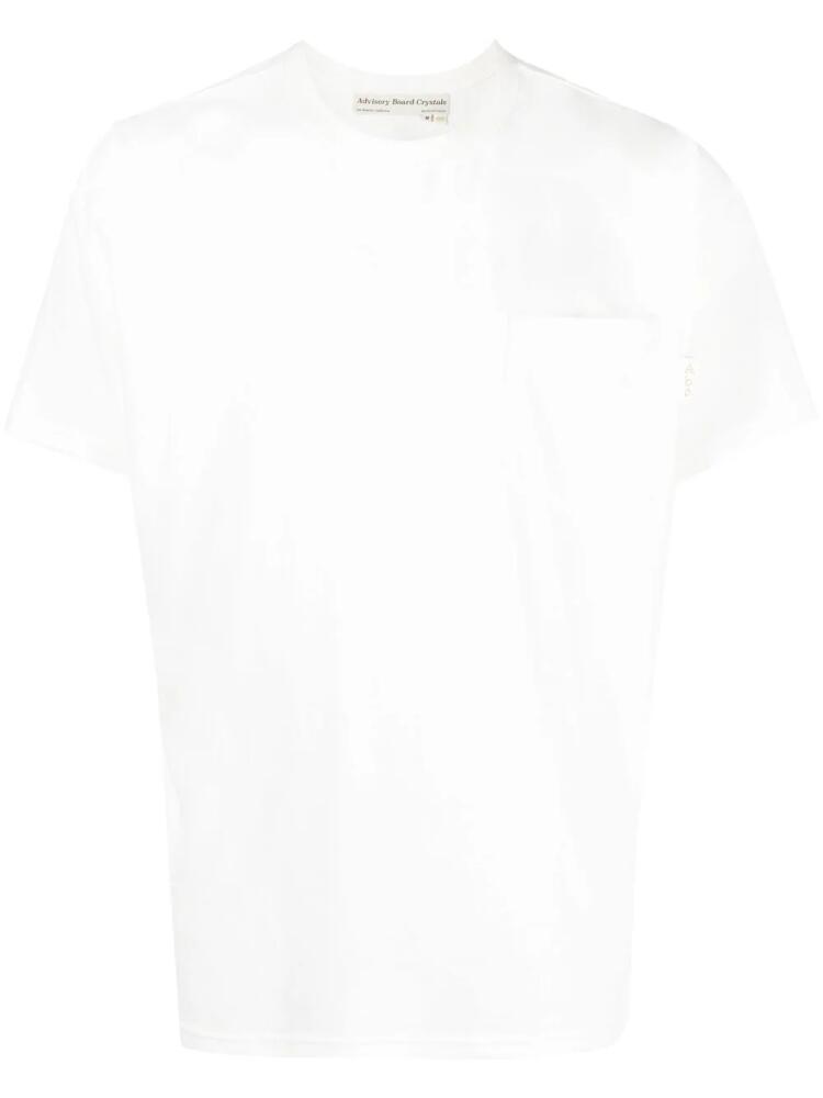 Advisory Board Crystals chest-pocket cotton T-shirt - White Cover