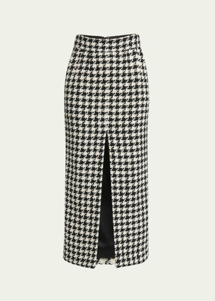 Dolce & Gabbana Pied De Poule Wool Maxi Skirt Cover