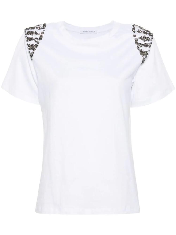 Alberta Ferretti gem-embellished T-shirt - White Cover